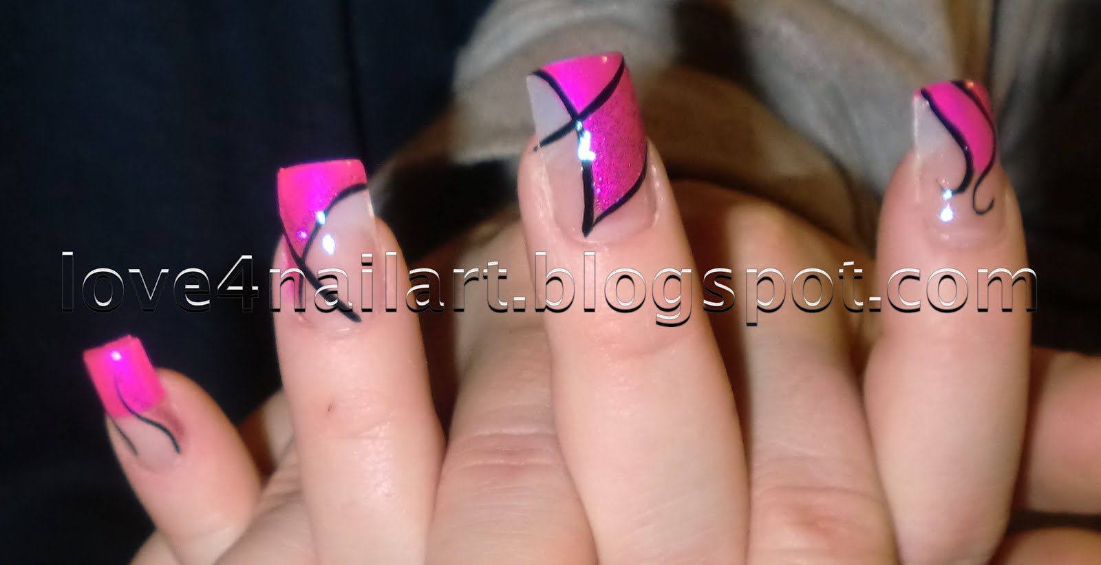 1. Pink and White Abstract Nail Art - wide 5