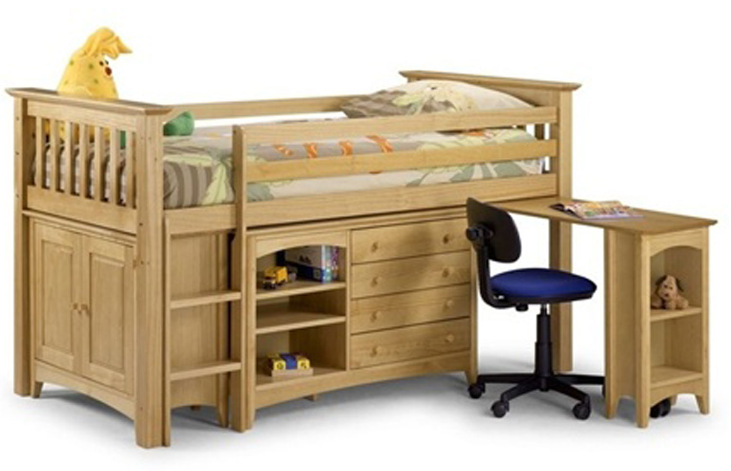 Детская кровать комплексная с тумбами и столиком