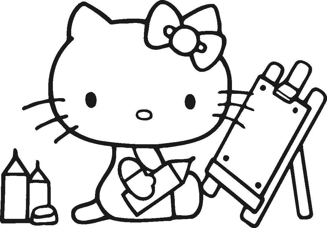 Free Coloring Pages For Kids: Hello kitty printable coloring pages