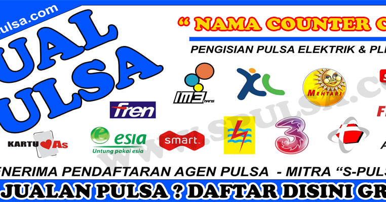 Download Spanduk Jual Pulsa All Operator