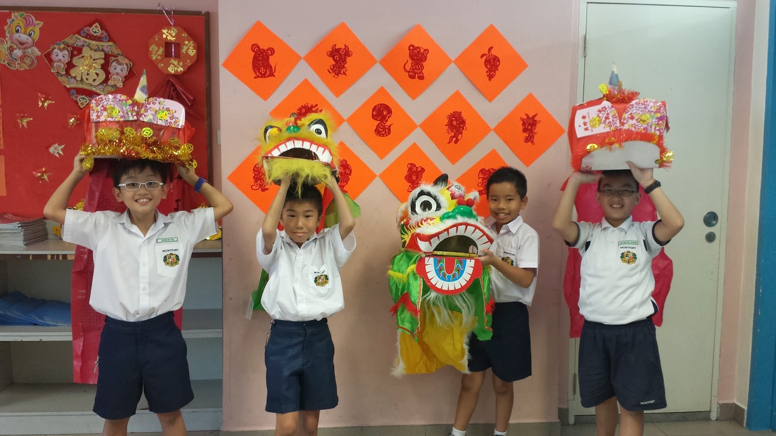 Classroom year compassion mjs keegan spencer denzel damien MJS 4 Compassion 2014: Chinese New Year Classroom decoration