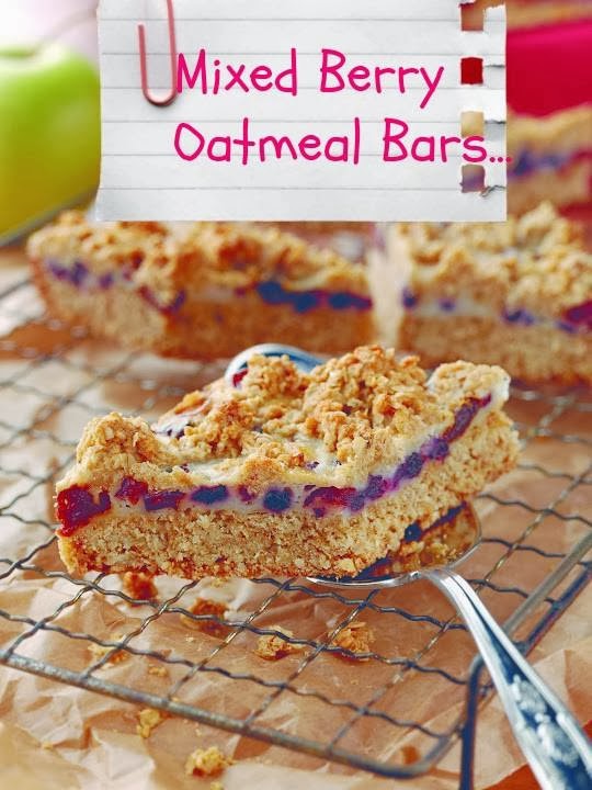 Mixed Berry Oatmeal Bars... Claire Justine