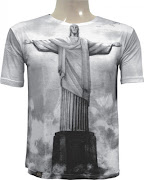 Camiseta Cristo Redentor em Viscose. Marcadores: NOVIDADES, SÃO JORGE E . (bd cb bcb fc)