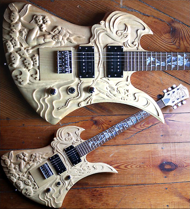 Guitar Blog: The curse of the carved guitar: hideous Mockingbird copy