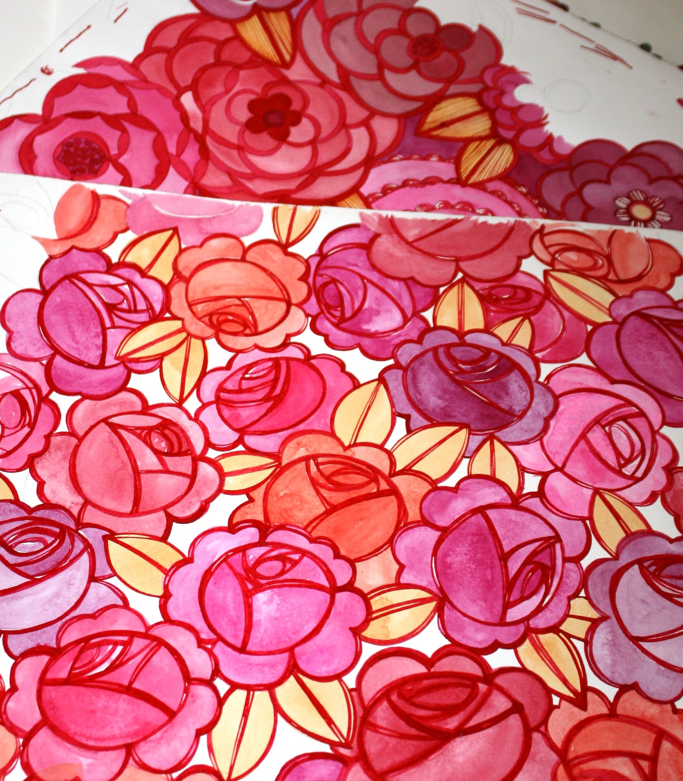 Natalie's Sketchbook Deco Roses