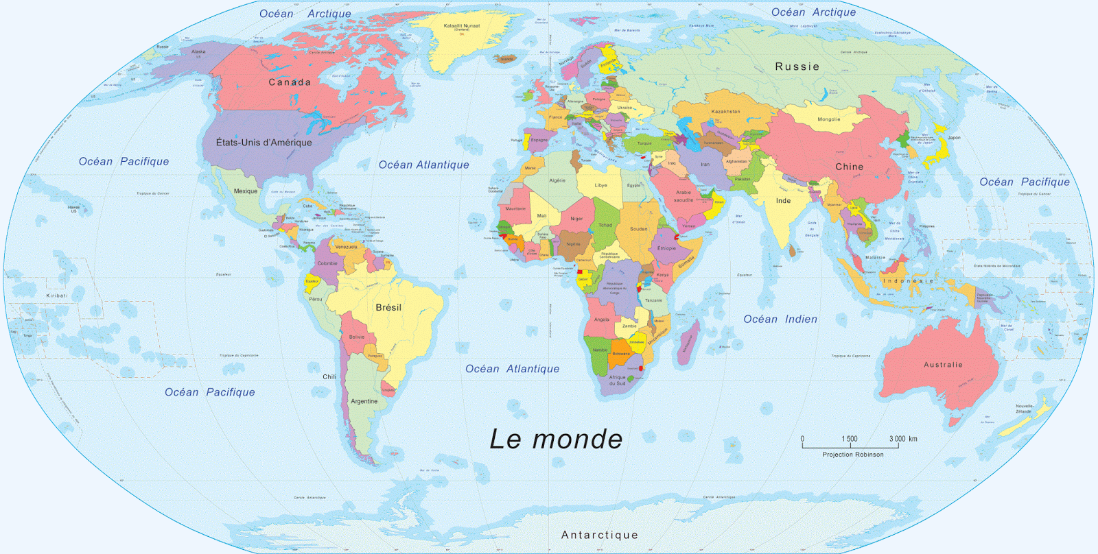 nouvelle zelande carte du monde