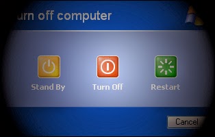 Windows XP shutdown screen