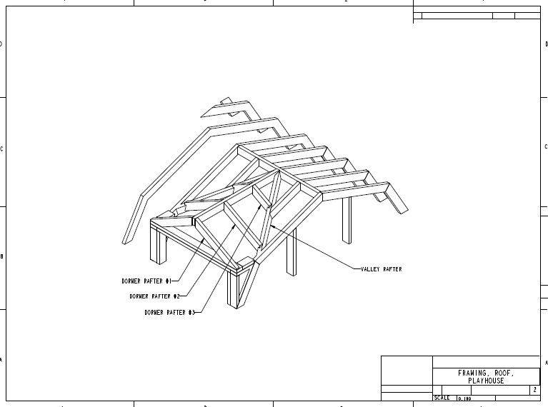 Gerald S Playhouse Project Roof Framing Drawing Rev 2