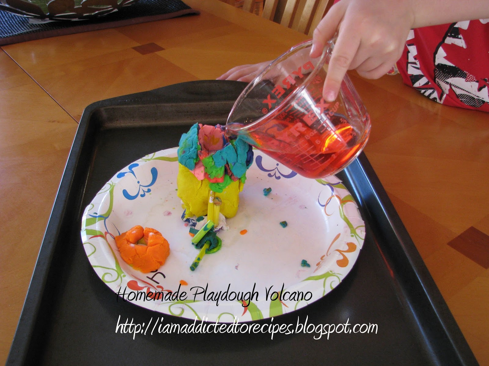 Addicted to Recipes Playdough Volcanoes