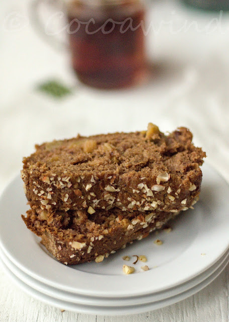 Whole-wheat Eggless Date-Apple Cake in a blender