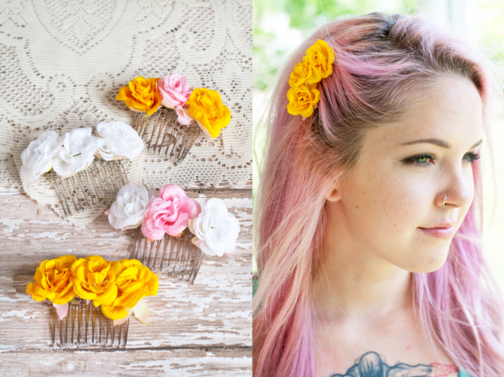 ART of the HEART Easy Floral Hair Comb DIY