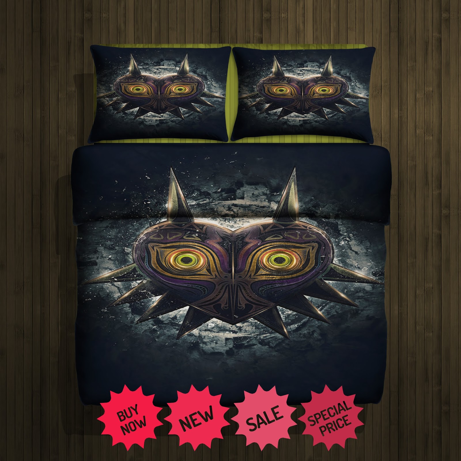 Set Gift zelda majora's Fleece Blanket (Large) & 2 pillow cases