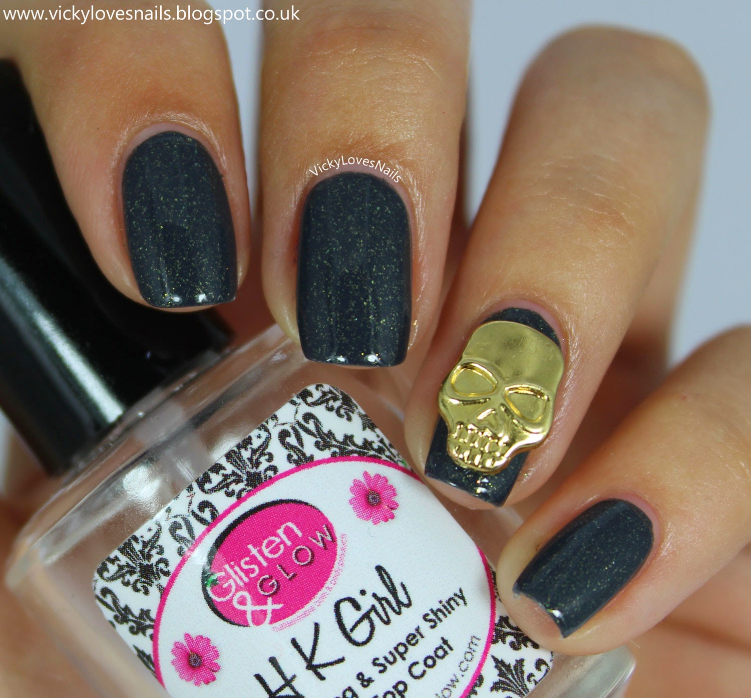 Vicky Loves Nails! The Nail Arcade Gold Skull Charms