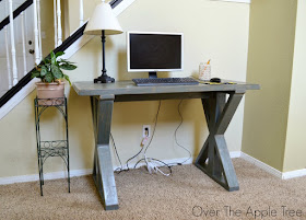 DIY Wood Desk, Over The Apple Tree