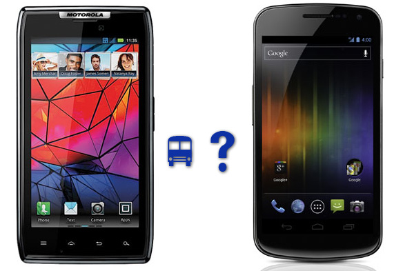 Motorola Droid RAZR VS. Samsung Galaxy Nexus Motorola Droid RAZR and Samsung Galaxy Nexus, Samsung Galaxy Nexus vs. Droid RAZR by Motorola: the tale of the tape, picsture