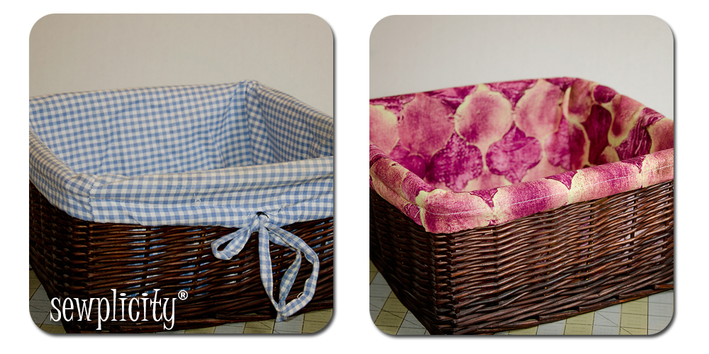 Sewplicity Quick Tutorial How to Reline a Basket