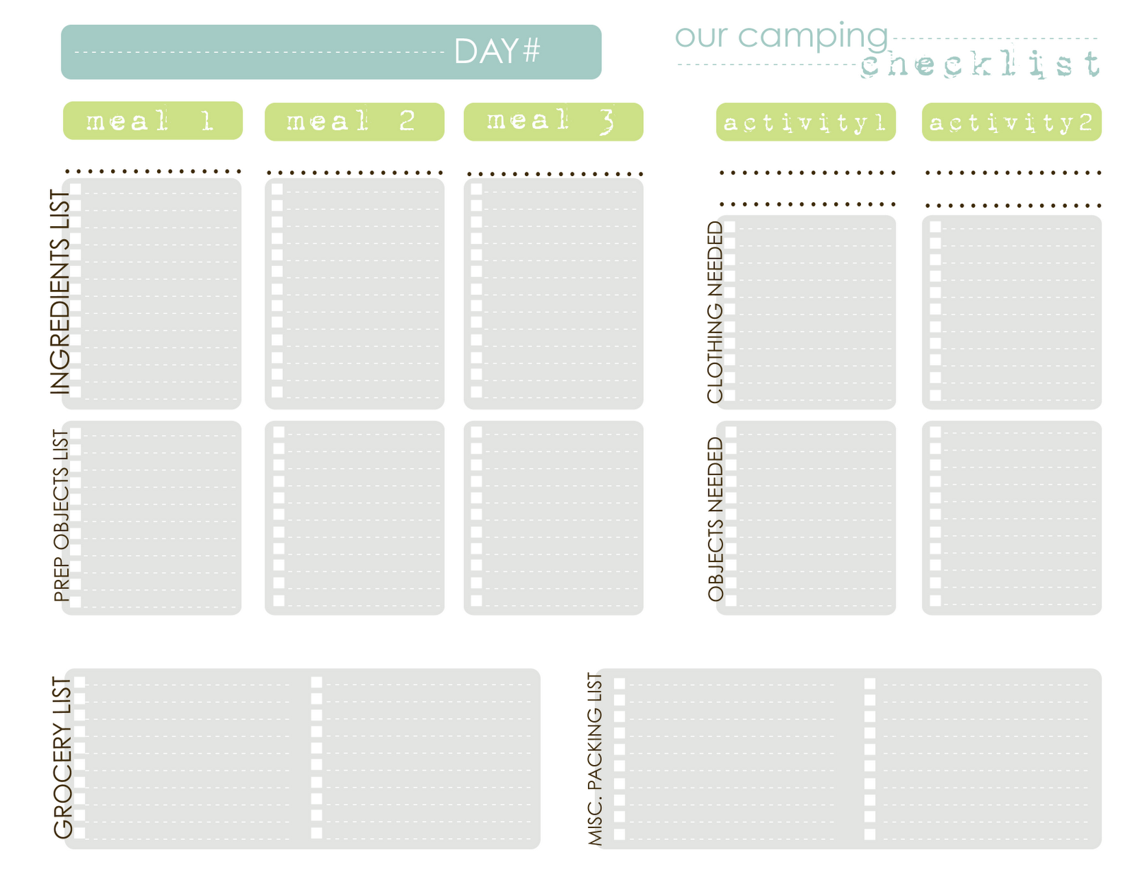 mean mommy academy planning a camping trip camping grocery list