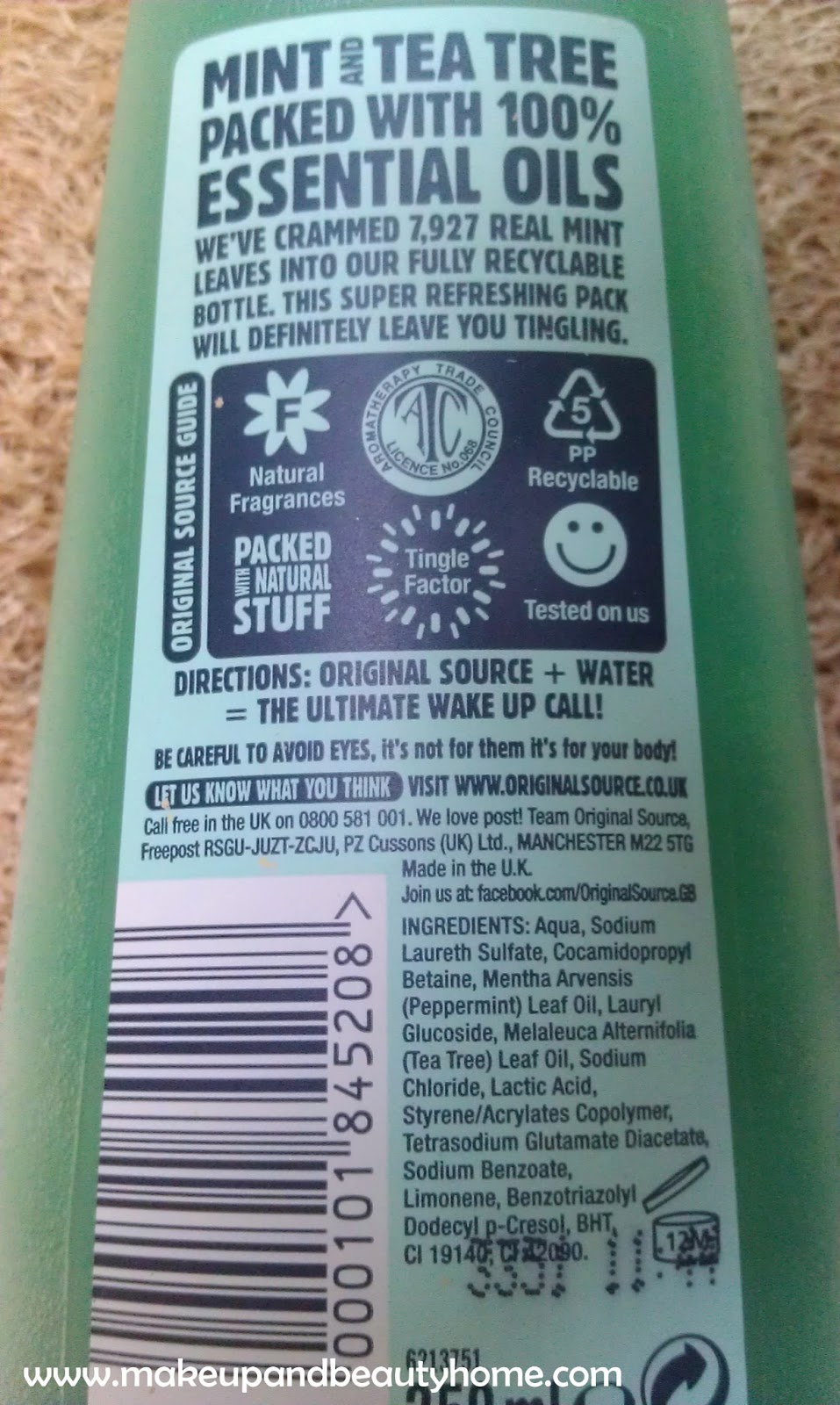 Original Source Mint and Tea Tree Shower Gel Review