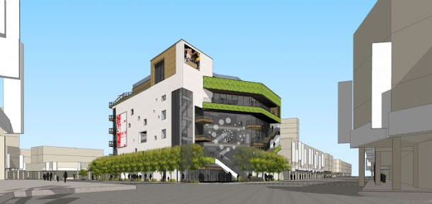 中壢老地標"大時鐘"即將拆除重建,此為完工示意圖。 中壢老地標"大時鐘"即將拆除重建,此為完工示意圖。