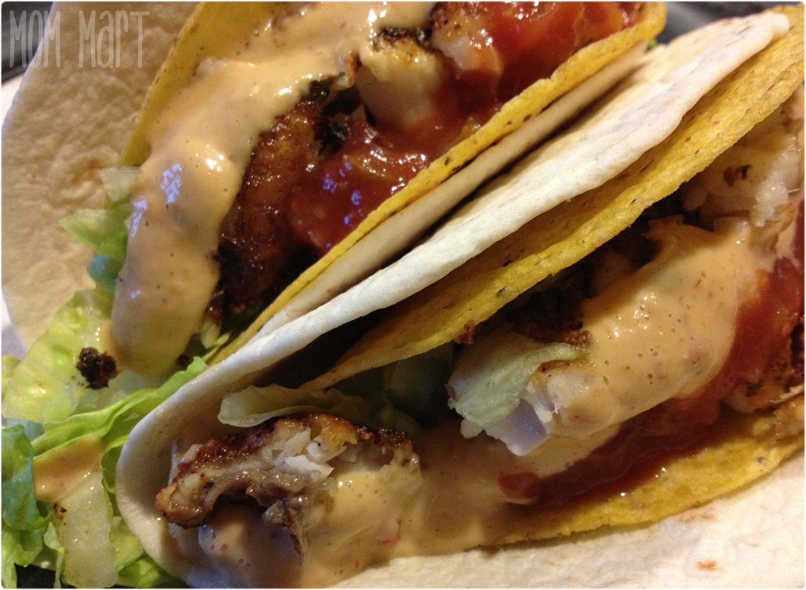 Mom Mart Rock Bottom inspired Cajun Fish Tacos Recipe