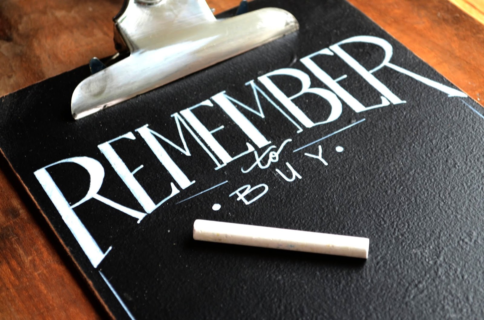 Kitchen Chalkboard Made From Clipboard anderson + grant