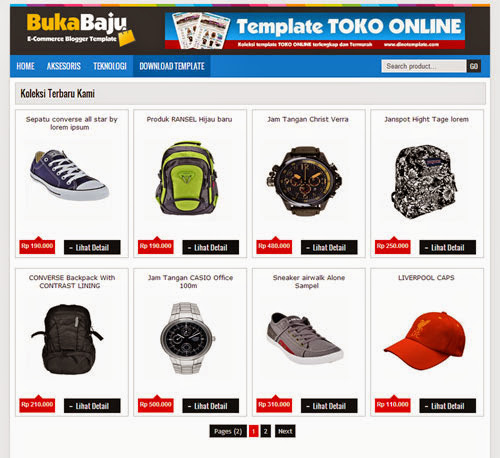 Download Template Toko Online Blogspot Gratis