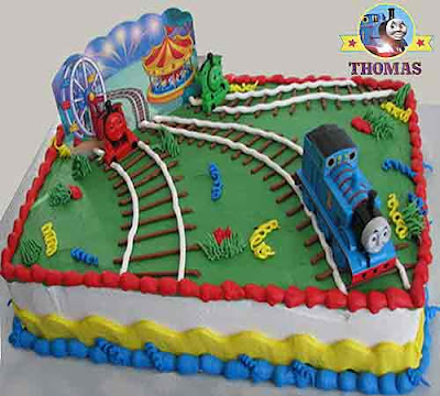 Island of Sodor carnival childrens cake cartoon characters Thomas the train cake decorations topper