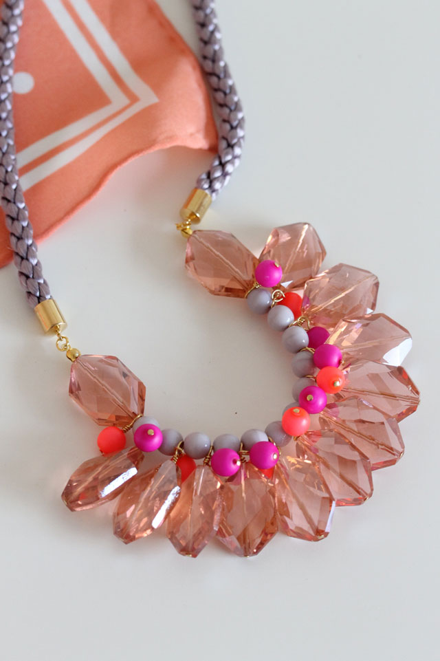 DIY Crystal Statement Necklace Lotts and Lots Making the everyday