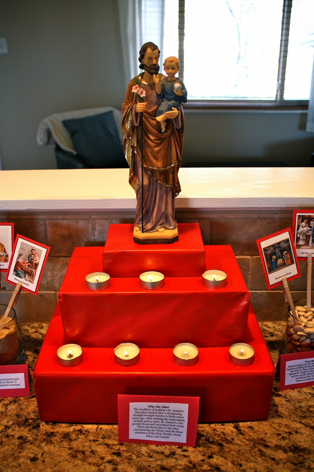 Altar Decorations for the Solemnity of St. Joseph Catholic Missionary Family