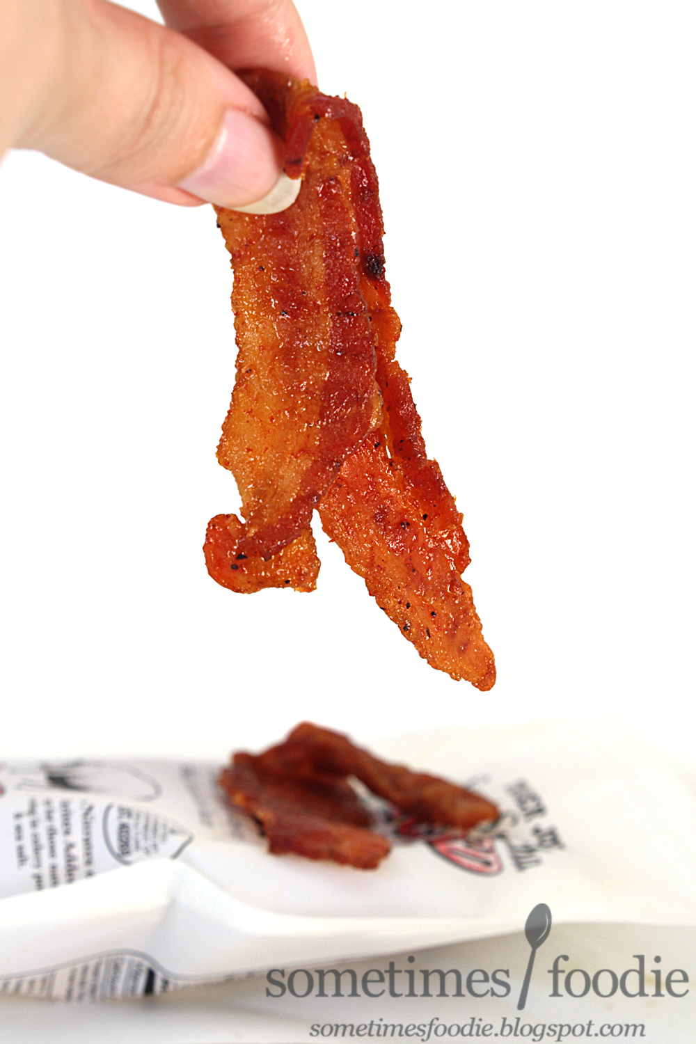 Sometimes Foodie Sweet Sriracha Uncured Bacon Jerky Trader Joe’s