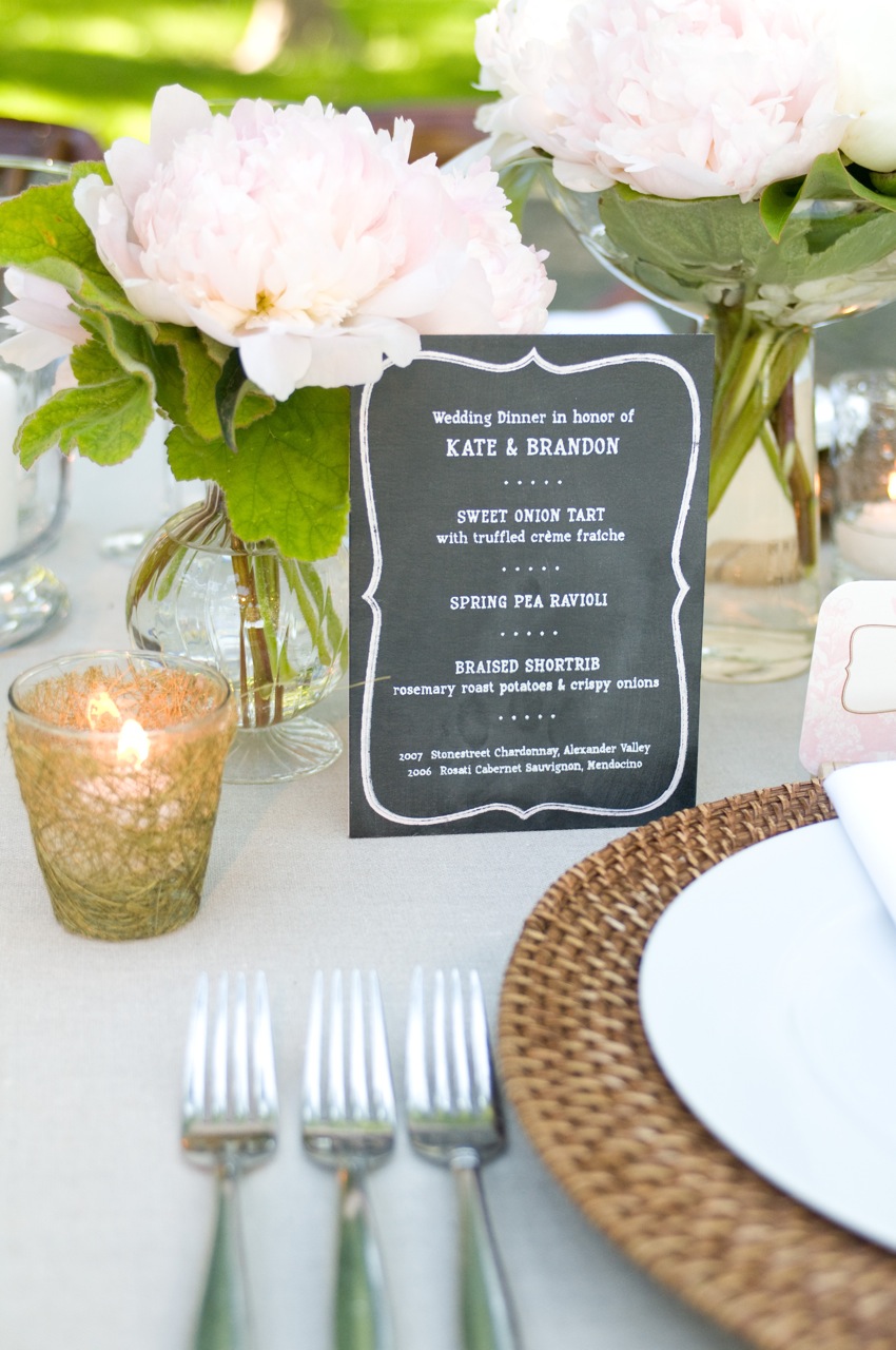 ps paper Chalkboard Menus for Napa Valley Wedding
