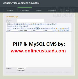 PHP MySQL CMS System