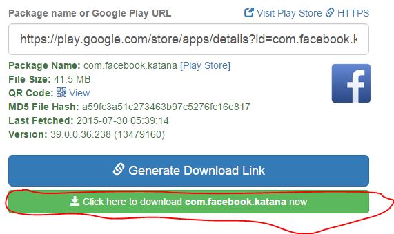 Https Playgooglecomstoreappsdetails Idcomfacebookkatana Apk