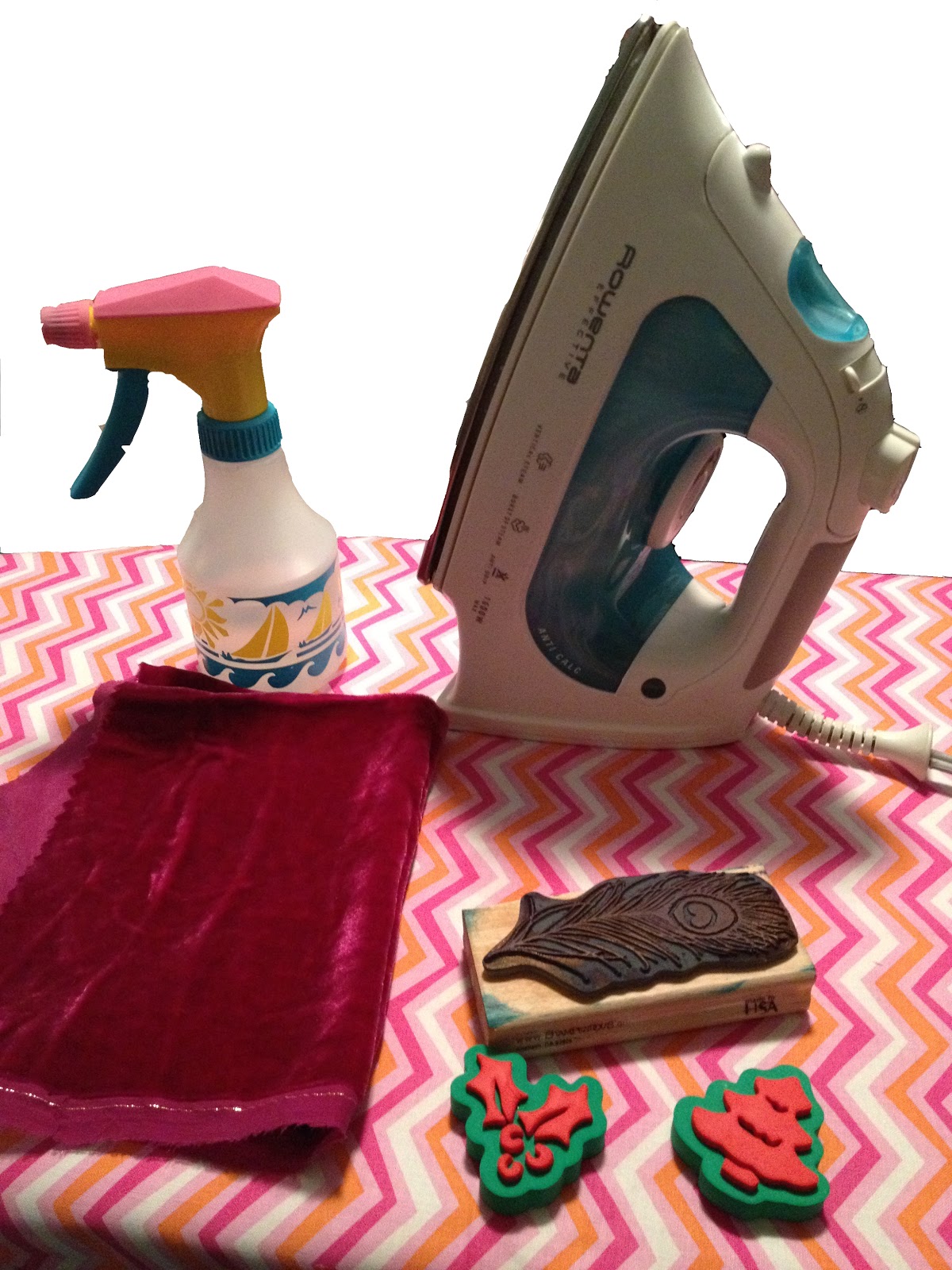 DIY Tutorial Embossing on Velvet with Rubber Stamps