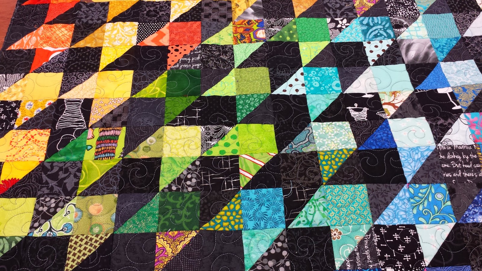 Lovely Frankenstein's Quilting Laboratory Mental Health Quilt "Finished"
