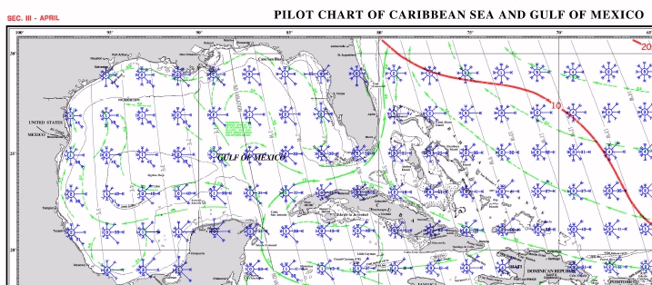 Pilot Chart Wind Rose