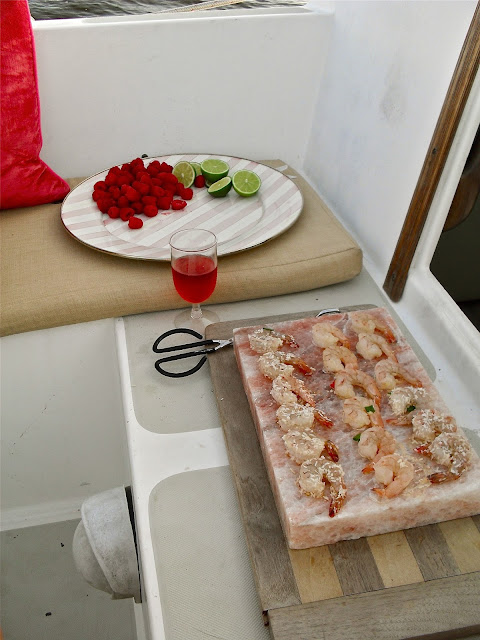 How to Grill Shrimp on a Himalayan Salt Block - Kitchen Laughter