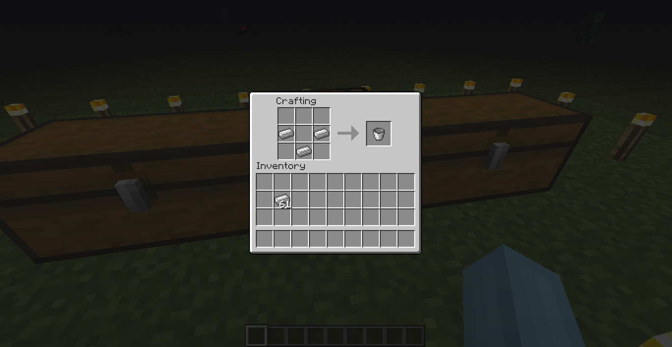 how to make a minecraft bucket