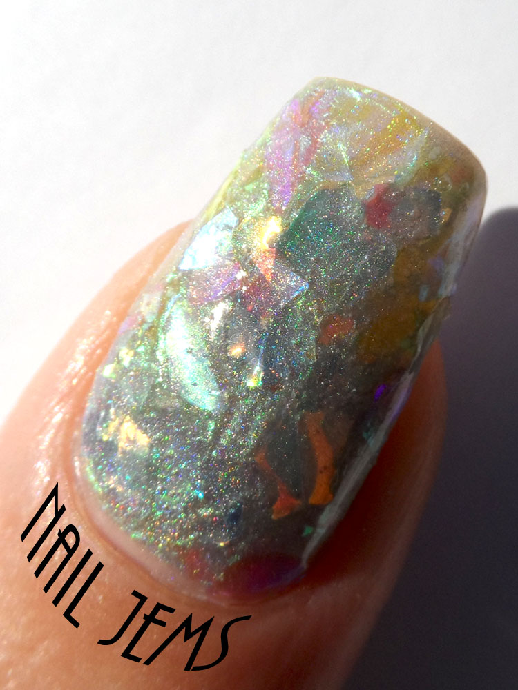 Nail Jems Birthday Nails Opal Effect with Mylar Flakes