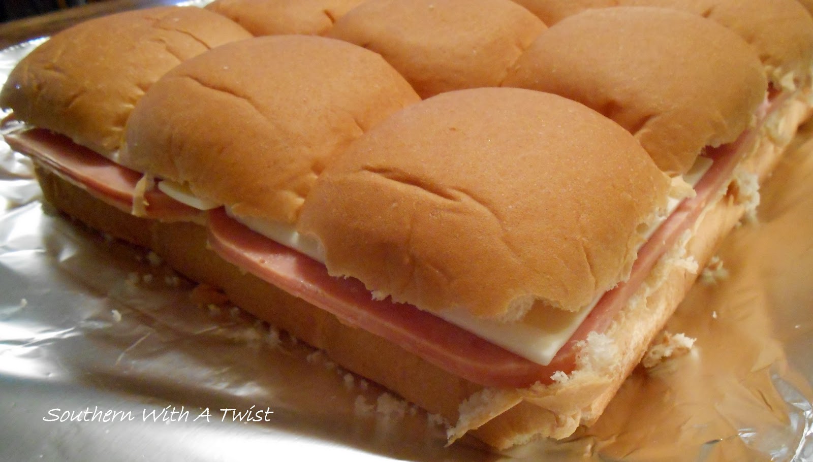 Southern With A Twist Hot Ham and Swiss Sandwiches