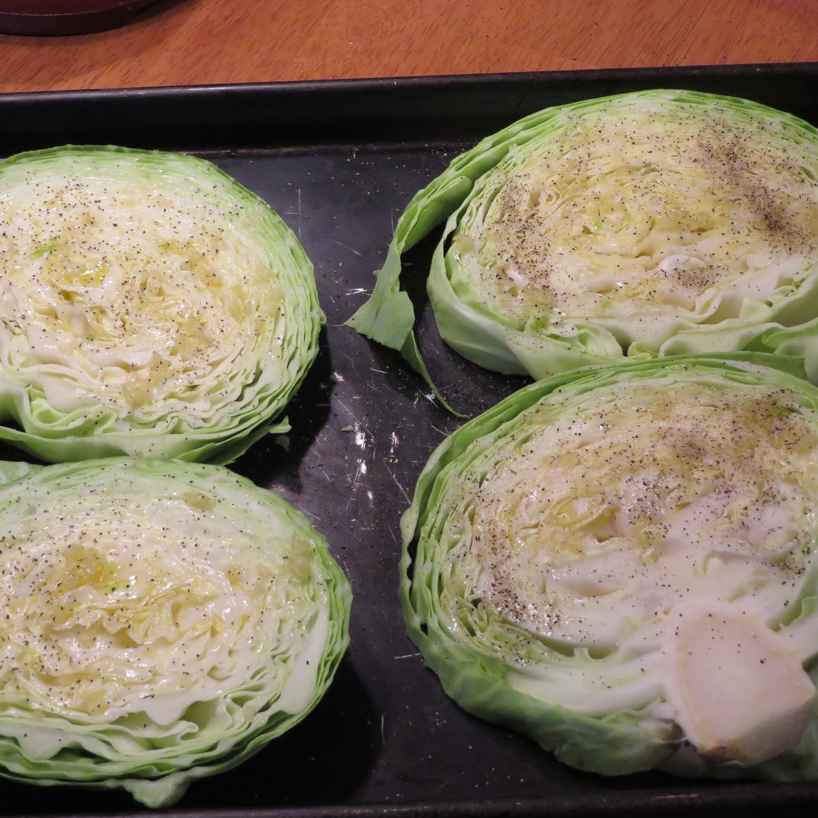 Tracy's Living Cookbook Roasted Cabbage Steaks