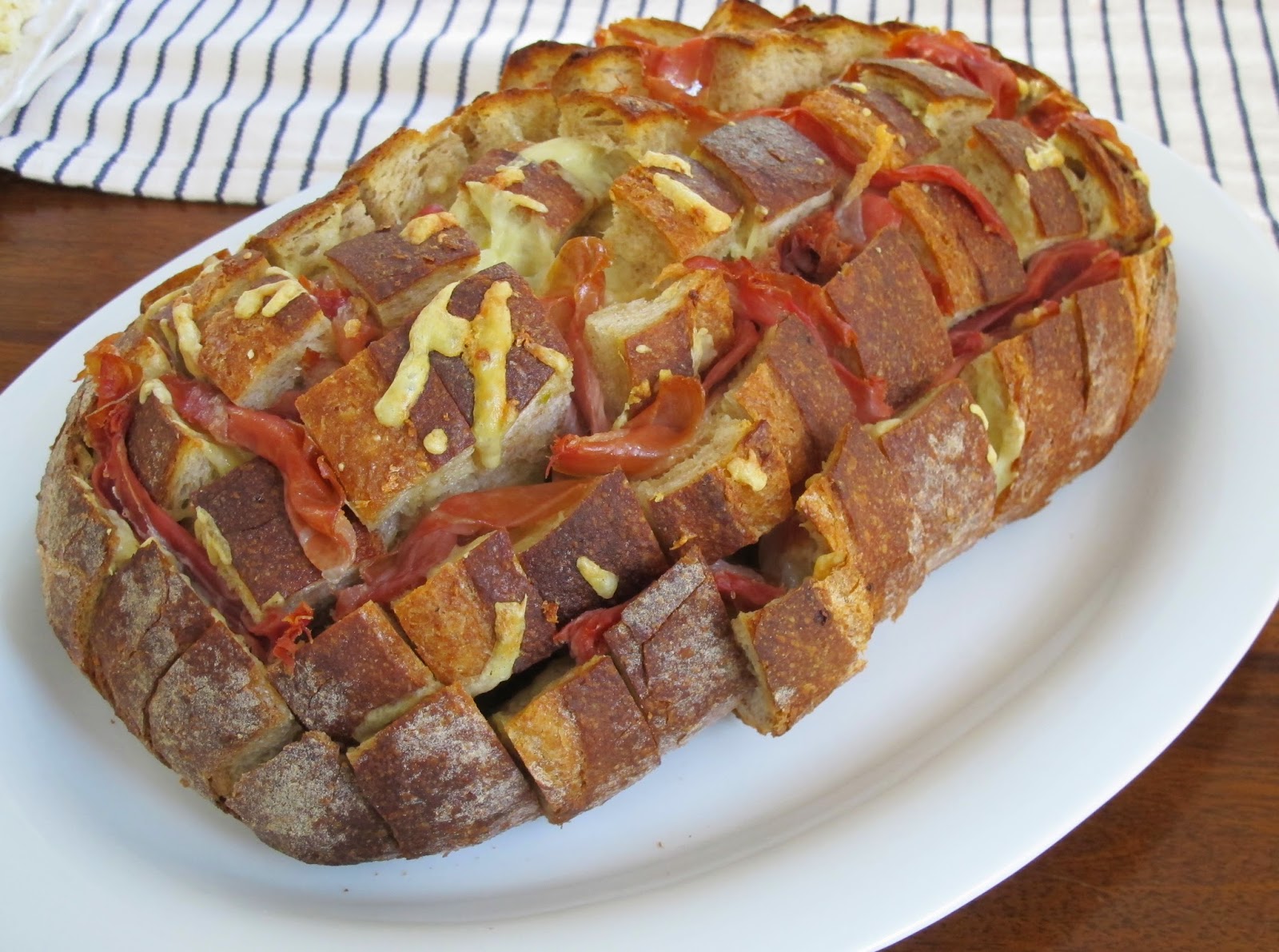 Kitchen Sink Diaries Fontina & Prosciutto Crack Bread