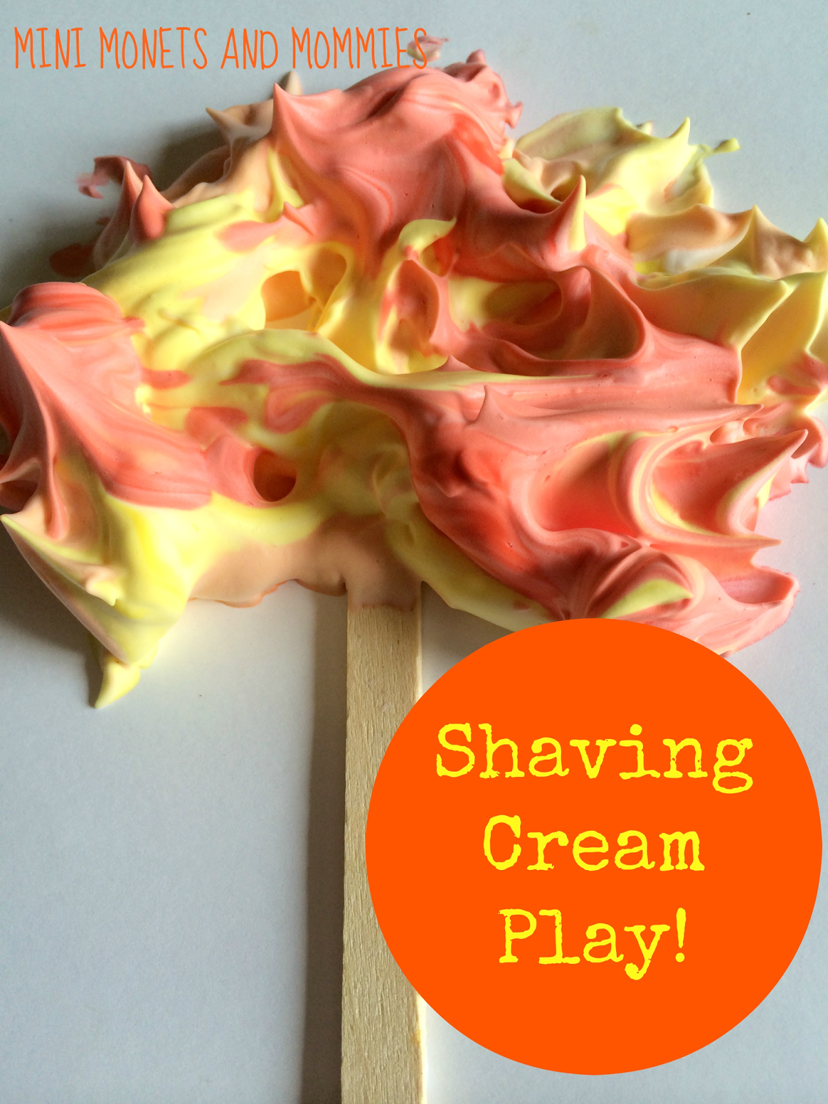 Mini and Mommies Fall Shaving Cream Art for Kids