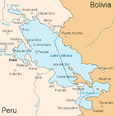 Mappa sezioni lago Titicaca