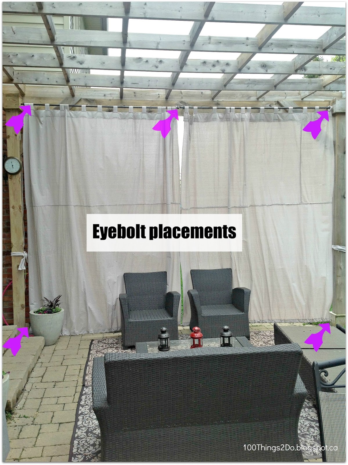 100 Things 2 Do DIY Patio Curtains