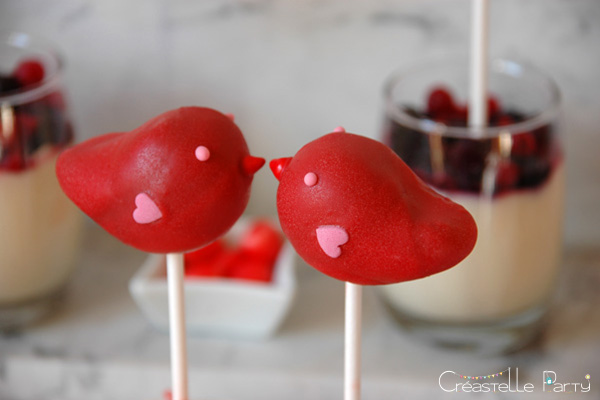 Valentine's day sweet table Saint-Valentin - Love Birds - cake pops