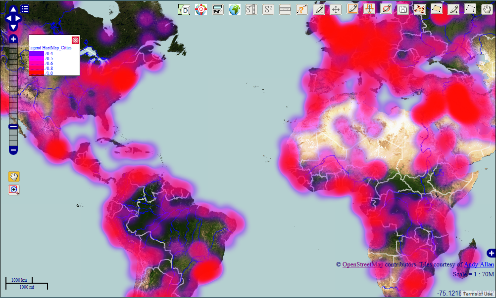 How to create a heatmap on the map using JavaScript, Openlayers and