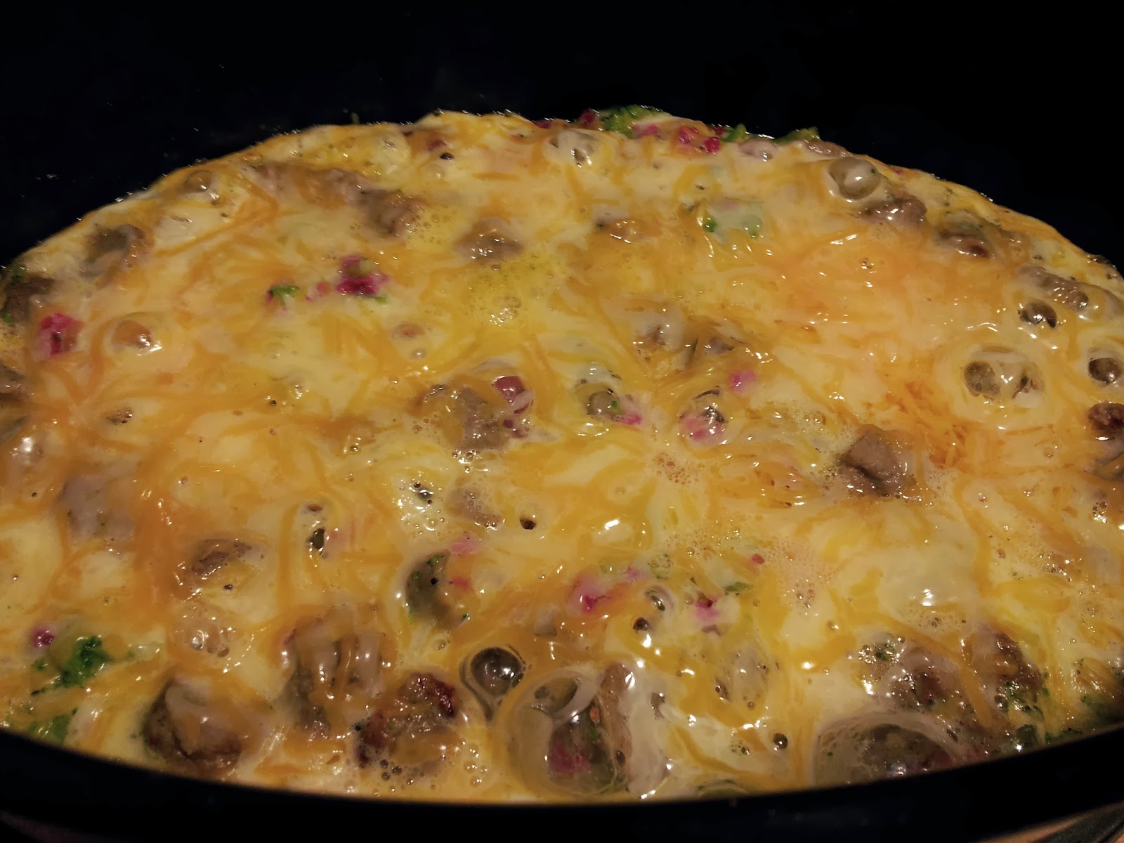 COOLMAMA'S VOICE ON THE BLOG SLOW COOKER BROCCOLI, SAUSAGE & EGG CASSEROLE