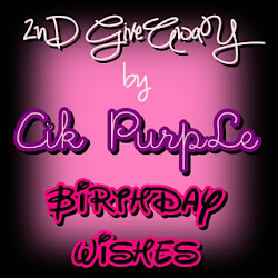 2nd GiveAway by CP | My Birthday Wishes